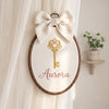Personalized Hand-Embroidered Fairytale Name Hoop: Carousel Horse Nursery Decor