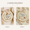 Embroidered Baby Name Hoop: Floral Nursery Decor, Keepsake Gift