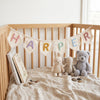 Personalized Handmade Crib Bunting: Neutral Baby Room Decor