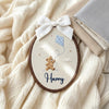 Personalized Bear Embroidery Hoop: Custom Name Nursery Decor