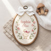 Personalized Duck & Wildflowers Hoop: Charming Duckling Name Keepsake