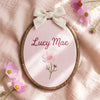 Personalized Wildflower Nursery Hoop: Floral Nursery Decor