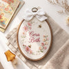 Little Bee Garden Embroidery Hoop: Newborn Name Sign