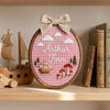 Personalized Storybook Embroidery Hoop: Custom Name Nursery Art