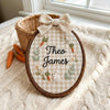 Forest Friends Embroidered Hoop: Personalized Woodland Animals Hoop