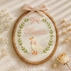 Embroidered Baby Name Sign: Baby Shower Goose Embroidery Hoop