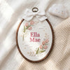 Personalized Floral Meadow Hoop: Garden of Blooms Embroidery Hoop