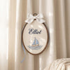 Personalized Sea Dreams Embroidery Hoop: Little Captain Name Sign