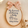 Hand Embroidered Name Hoop: Baby Nursery Decor