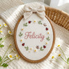 Custom Flower Name Hoop: Floral Nursery Hoop