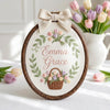 Personalized Hand-Embroidered Floral Name Hoop: Oval Nursery Decor keepsake