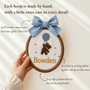 Embroidered Baby Name Sign With Flowers: Personalized Birth Announcement