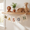 Rustic Custom Name Banner: Yarn Letter Garland for Baby Crib