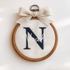 Custom Initial Embroidery Hoop: Personalized Name Monogram Wall Art
