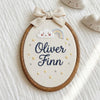 Sweet Dreams Custom Name Hoop: Cloud & Moon Celestial Nursery Decor