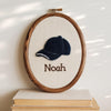 Personalized Oval Embroidery Hoop with Sports : Baby Name Sign, Nursery Decor