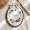 Little River Friends Hoop: Personalized Otter and Swan Hoop