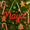 Personalized Knitted Wire Name Ornament: Custom Christmas Tree Decoration