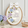 Personalized Baby Name Embroidery Hoop: Floral Nursery Wall Art
