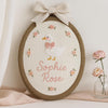 Custom Goose Embroidery Hoop: Baby Name Announcement Sign