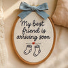 Hand Embroidered Name Hoop: Baby Nursery Decor