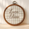 Embroidered Baby Name Sign: Floral Nursery Decor, Handmade Keepsake