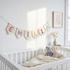 Personalized Handmade Crib Bunting: Neutral Baby Room Decor