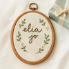 Personalized Embroidered Baby Name Hoop: Floral Nursery Decor