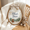 Adventure-Themed Baby Name Hoop: Mountain Nursery Wall Art