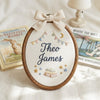 Personalized Hand-Embroidered Storybook Name Hoop: Nursery Decor keepsake