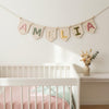 Personalized Canvas Name Garland: Modern Nursery Decor