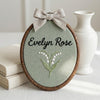 Personalized Wildflower Nursery Hoop: Floral Nursery Decor