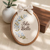 Custom Floral Embroidery Hoop: Magnolia and Forget-Me-Not Design