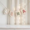 Personalized Fabric Name Garland: Minimalist Nursery Style