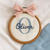 Custom Initial Embroidery Hoop: Personalized Name Monogram Wall Art