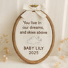 Personalized Infant Loss Ornament: Custom Embroidered Baby Name Memorial