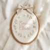 Personalized Floral Name Embroidery Hoop: Custom Baby Name Nursery Decor