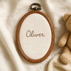 Embroidered Baby Name Hoop Art: Floral Nursery Decor, Birth Announcement