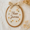 Embroidered Baby Name Sign: Baby Shower Embroidery Hoop