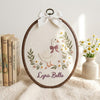 Personalized Duck & Wildflowers Hoop: Charming Duckling Name Keepsake