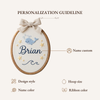 Personalized Hand-Embroidered Ocean Name Hoop: Dolphin, Jellyfish, Stars, Waves