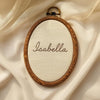 Embroidered Baby Name Hoop Art: Floral Nursery Decor, Birth Announcement