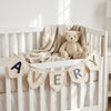 Personalized Handmade Crib Bunting: Neutral Baby Room Decor