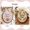 Custom Embroidered Oval Hoop: Daisy Tulip Name Nursery Decor