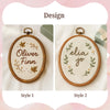 Personalized Embroidered Baby Name Hoop: Floral Nursery Decor