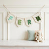 Custom Baby Name Bunting: Neutral Nursery Wall Decor
