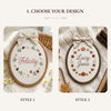 Custom Flower Name Hoop: Floral Nursery Hoop