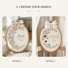 Personalized Floral Embroidery Hoop: Custom Baby Name Nursery Decor