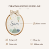 Adventure-Themed Baby Name Hoop: Mountain Nursery Wall Art