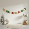 Pastel Plush Yarn “MERRY CHRISTMAS” Garland: Handmade Christmas Banner
